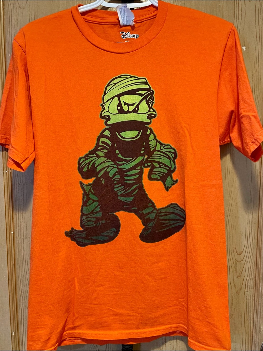 Disney Halloween Donald Duck Mummy Graphic T-Shirt Orange Small